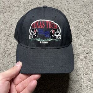Vintage 1995 Mobil Cotton Bowl Classic Texas Tech Black Raiders snapback hat